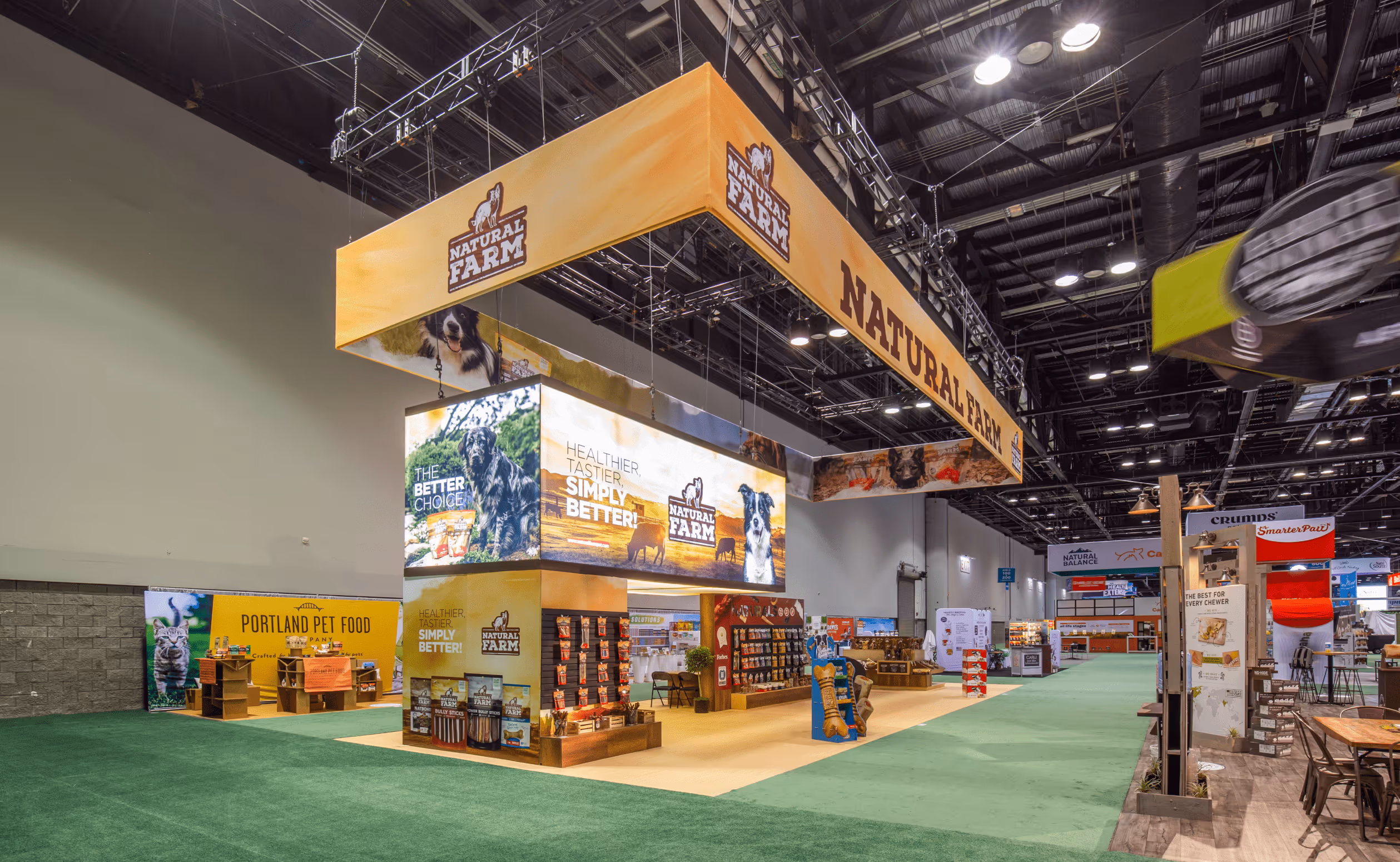 Natural Farm custom booth at the trade show