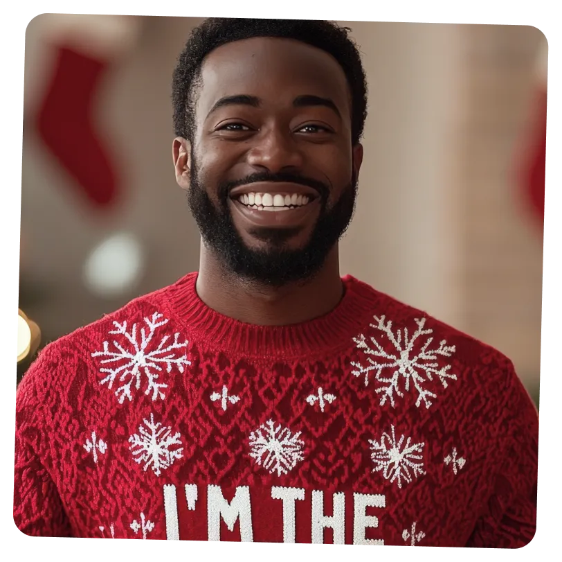 a man smiling at the camera