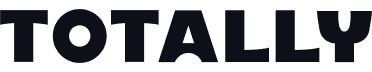 Logo with the word TOTALLY in bold uppercase letters.