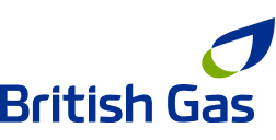 British Gas logo with stylized blue and green flame above the company name.