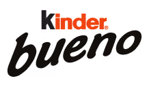 Kinder Bueno logo in red and black text.