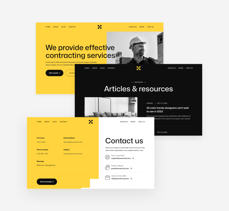 Contructify X - 40+ Sections - Construction Webflow Template