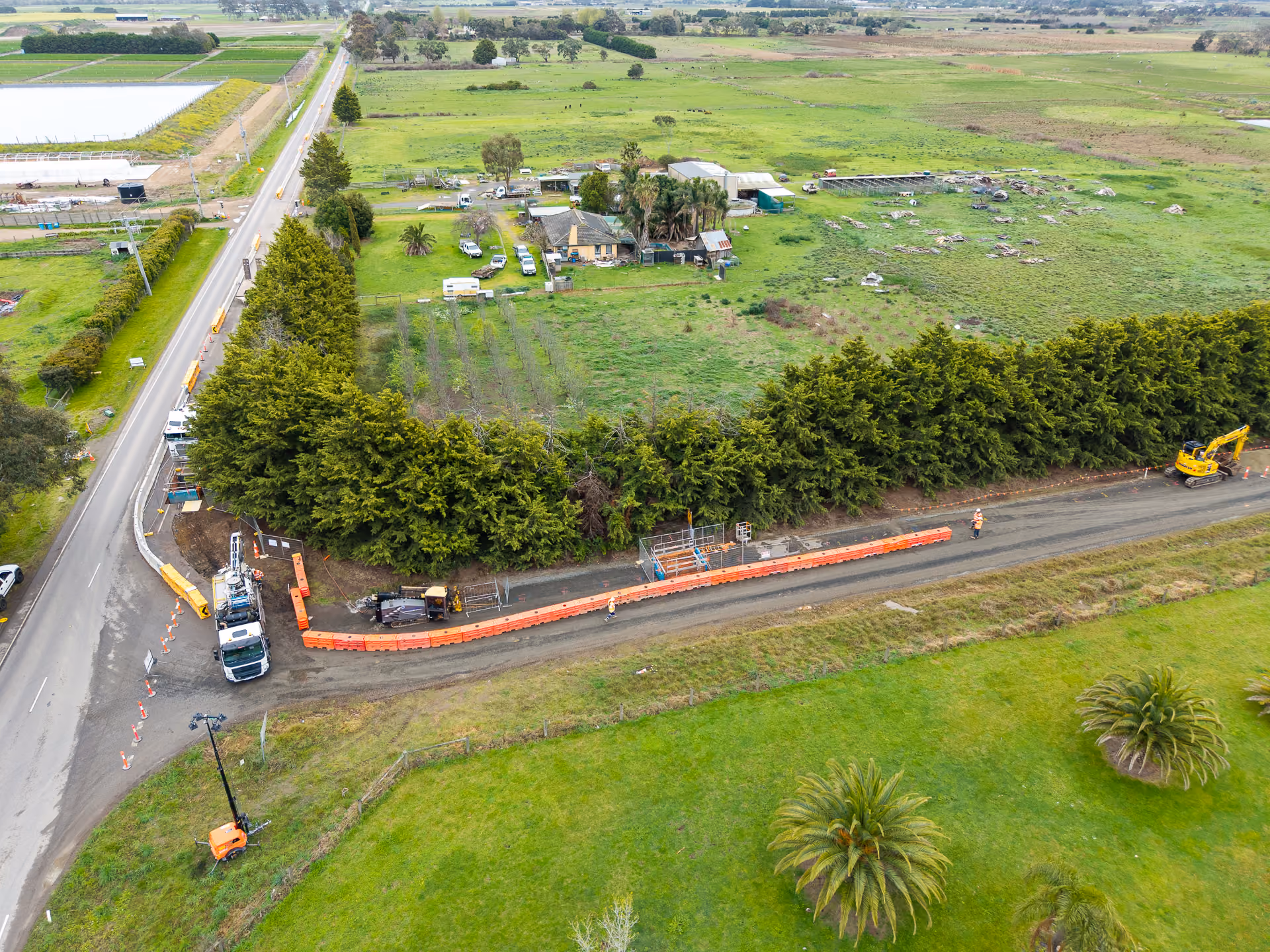 AusConnect rock drilling equipment completing underground utility installation.