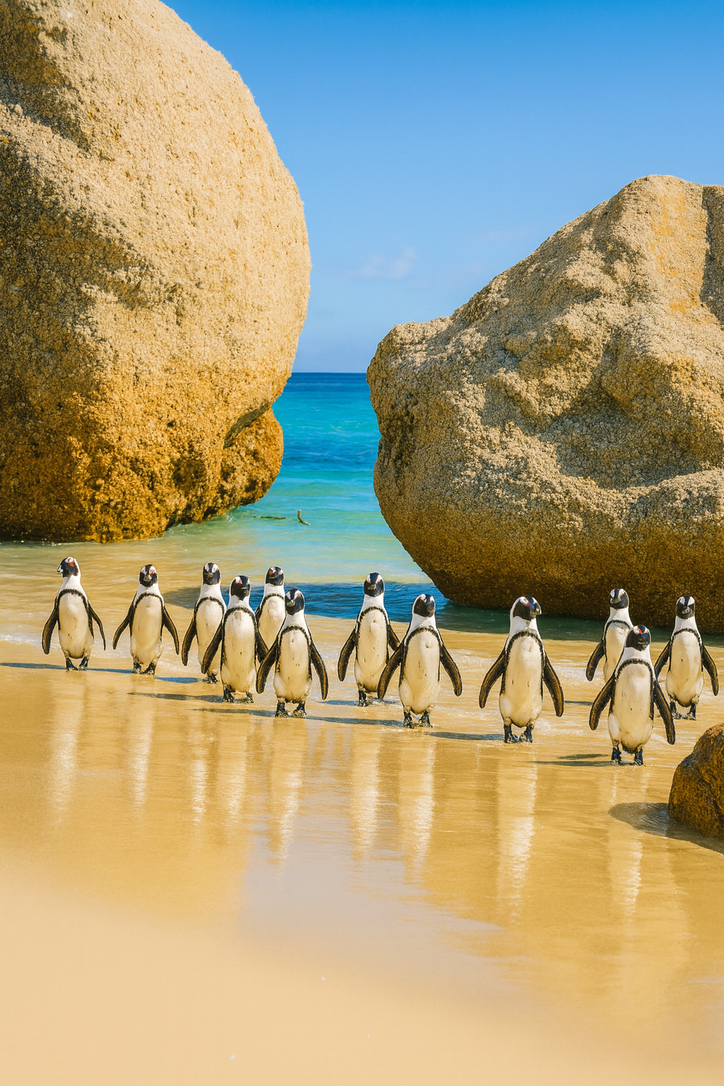 Penguins at boulders beach