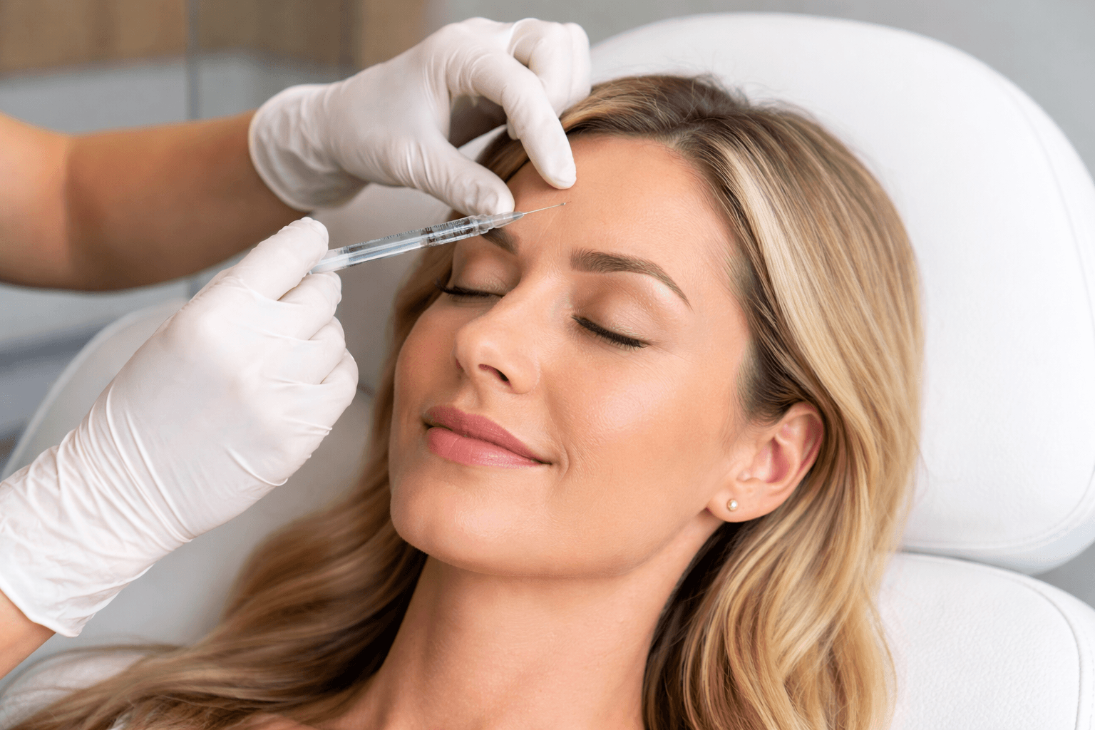 Client receiving professional microneedling treatment in Winter Park, Orlando, Florida for acne scars and skin rejuvenation