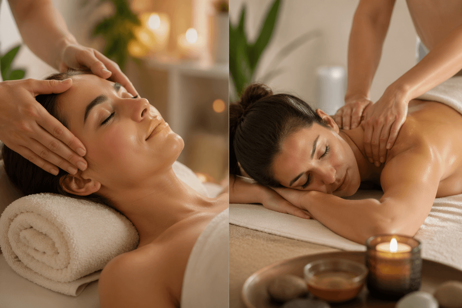 Client relaxing during a facial treatment in Winter Park, Florida spa studio
