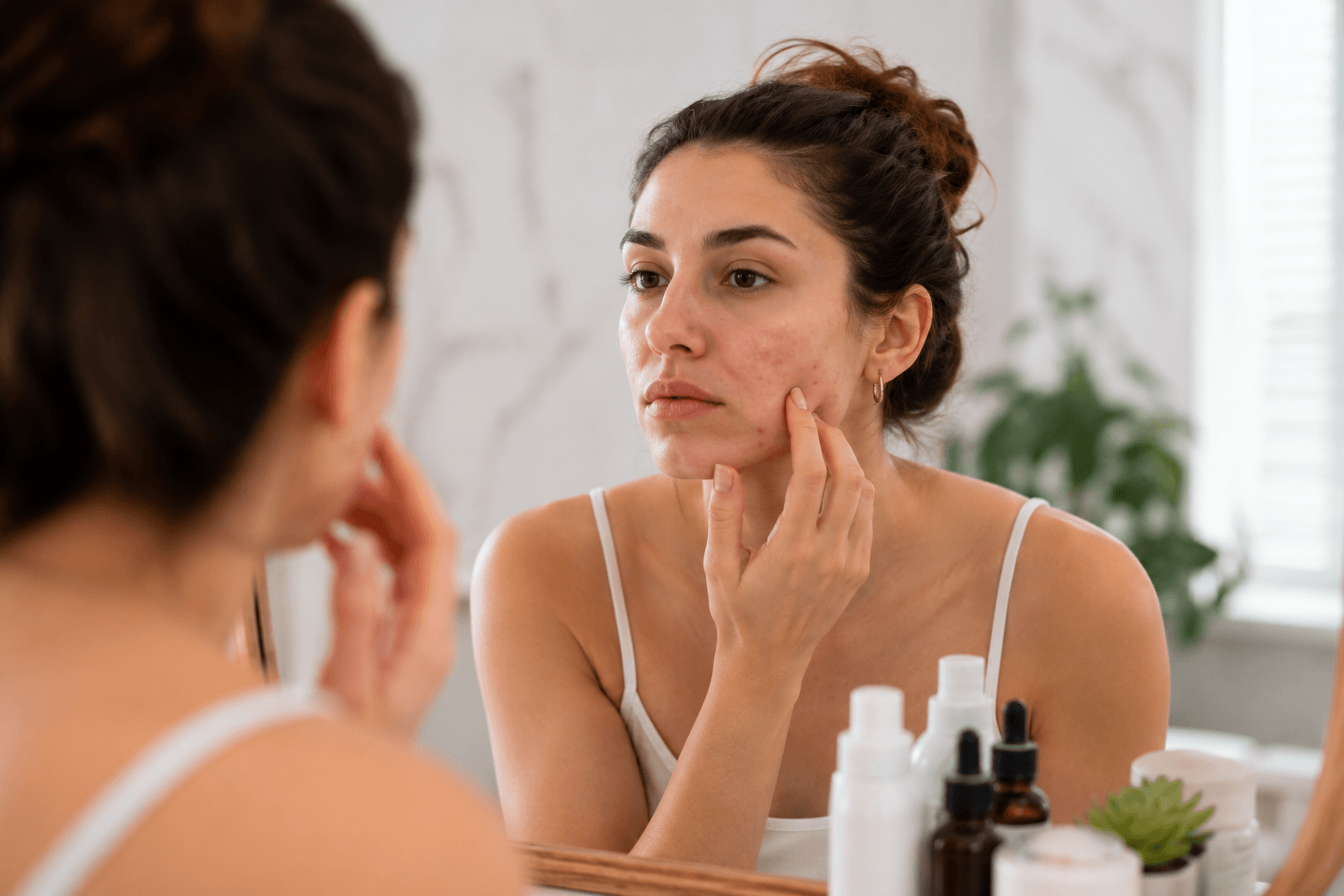 Esthetician performing an acne treatment session at a skin studio in Winter Park, Florida
