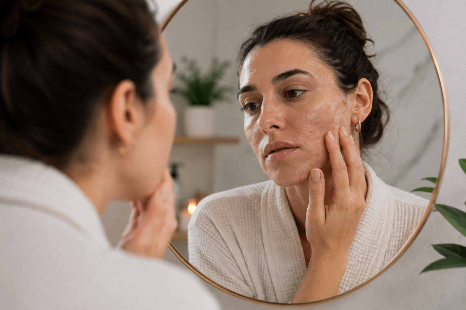 Esthetician performing a professional facial to smooth rough, congested skin in Winter Park, Florida