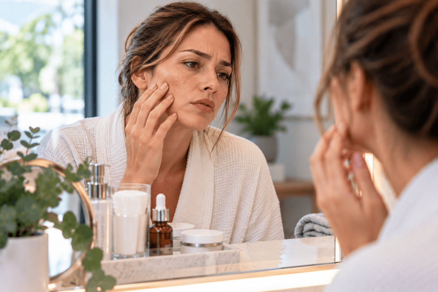 Client receiving a skin rejuvenation facial treatment in Orlando, Florida