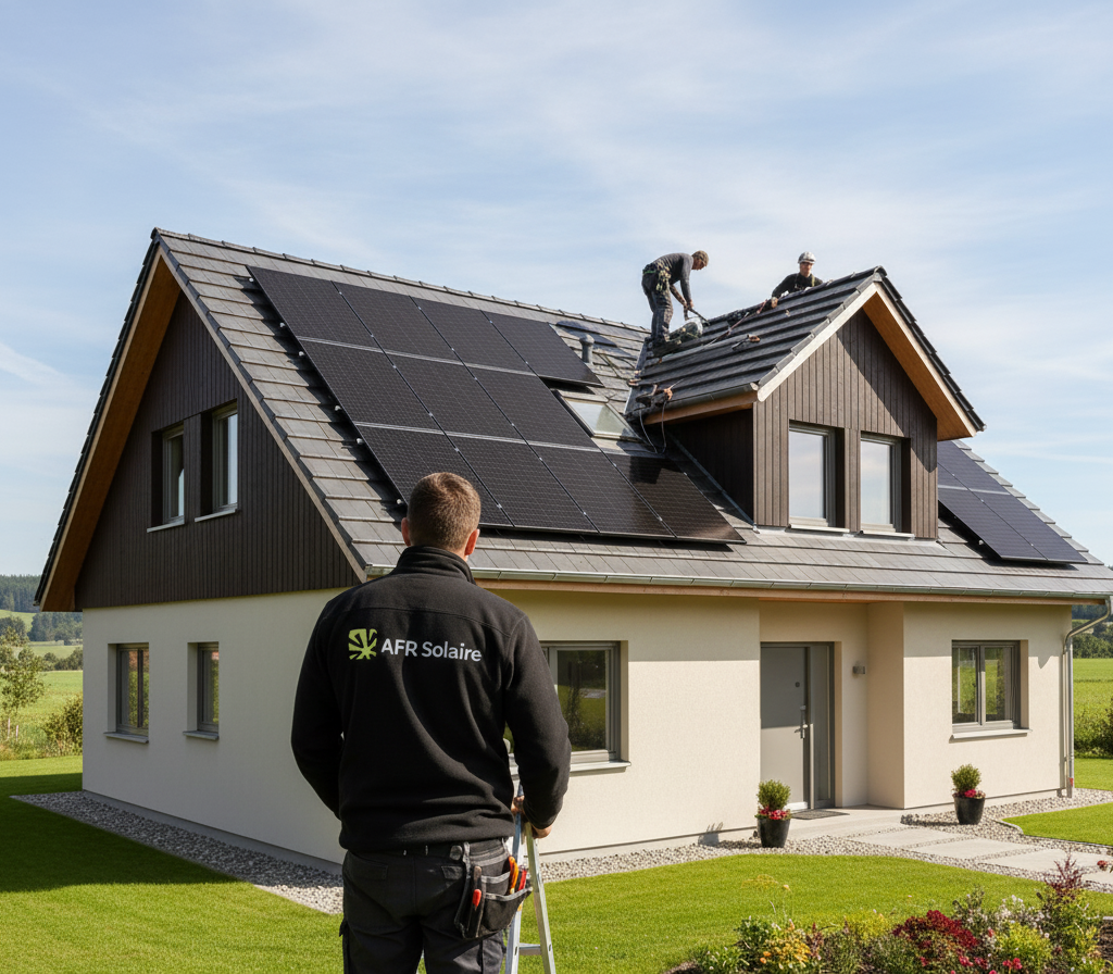 installation de panneaux solaires sur une maison