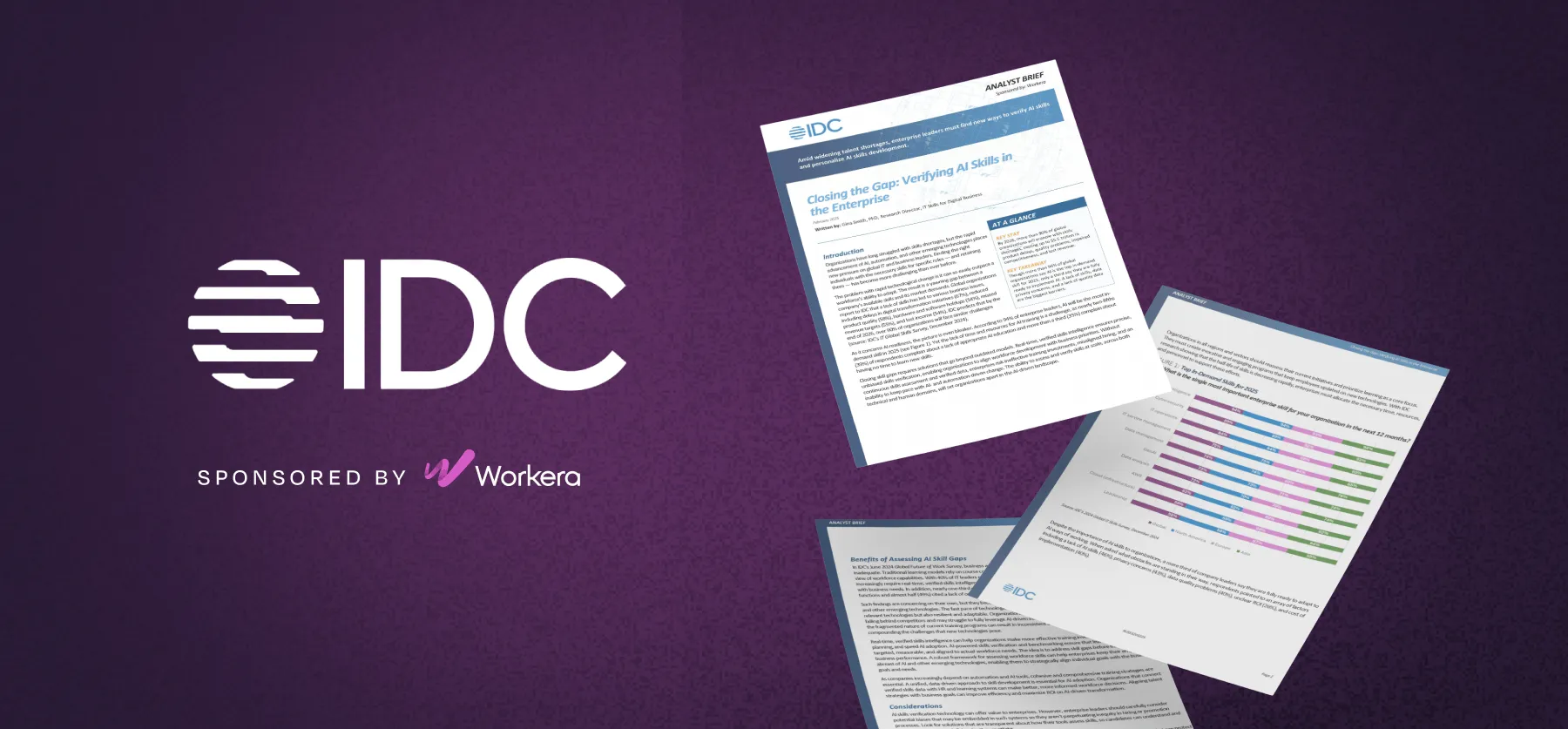 IDC analyst brief titled 'Closing the Gap: Verifying AI Skills in the Enterprise,' sponsored by Workera