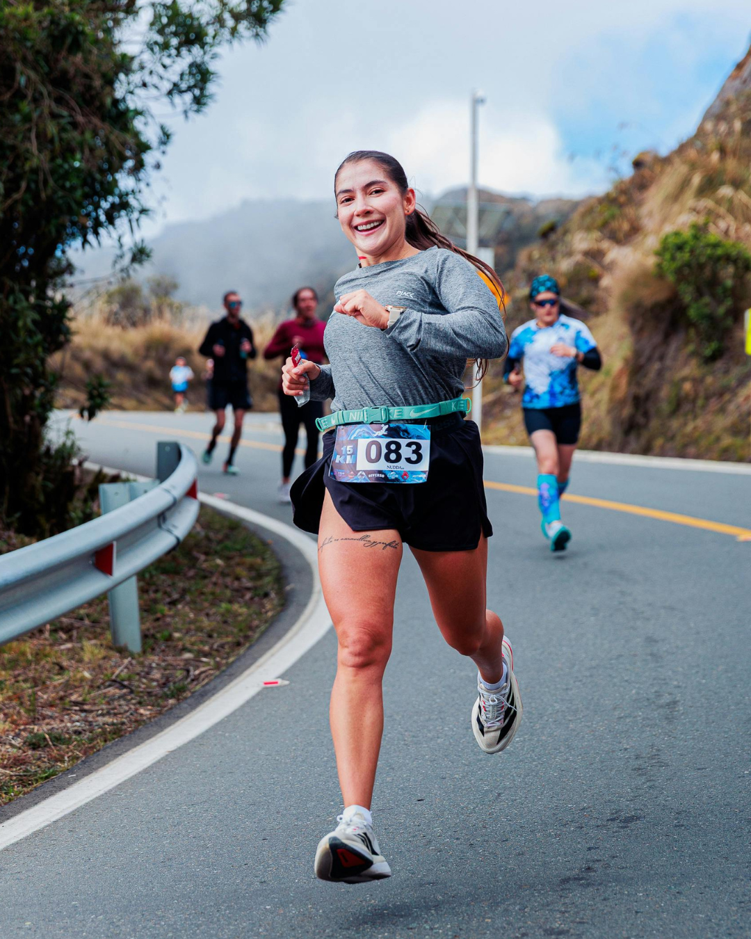 A female runner in a race