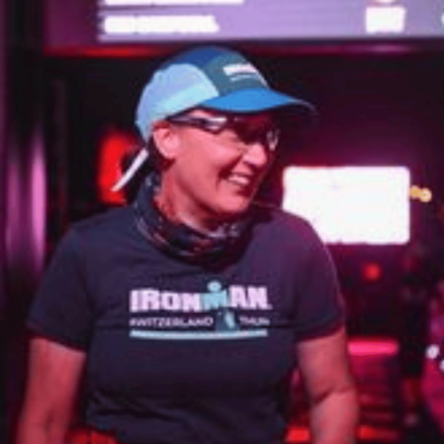Kim Campbell in an Ironman