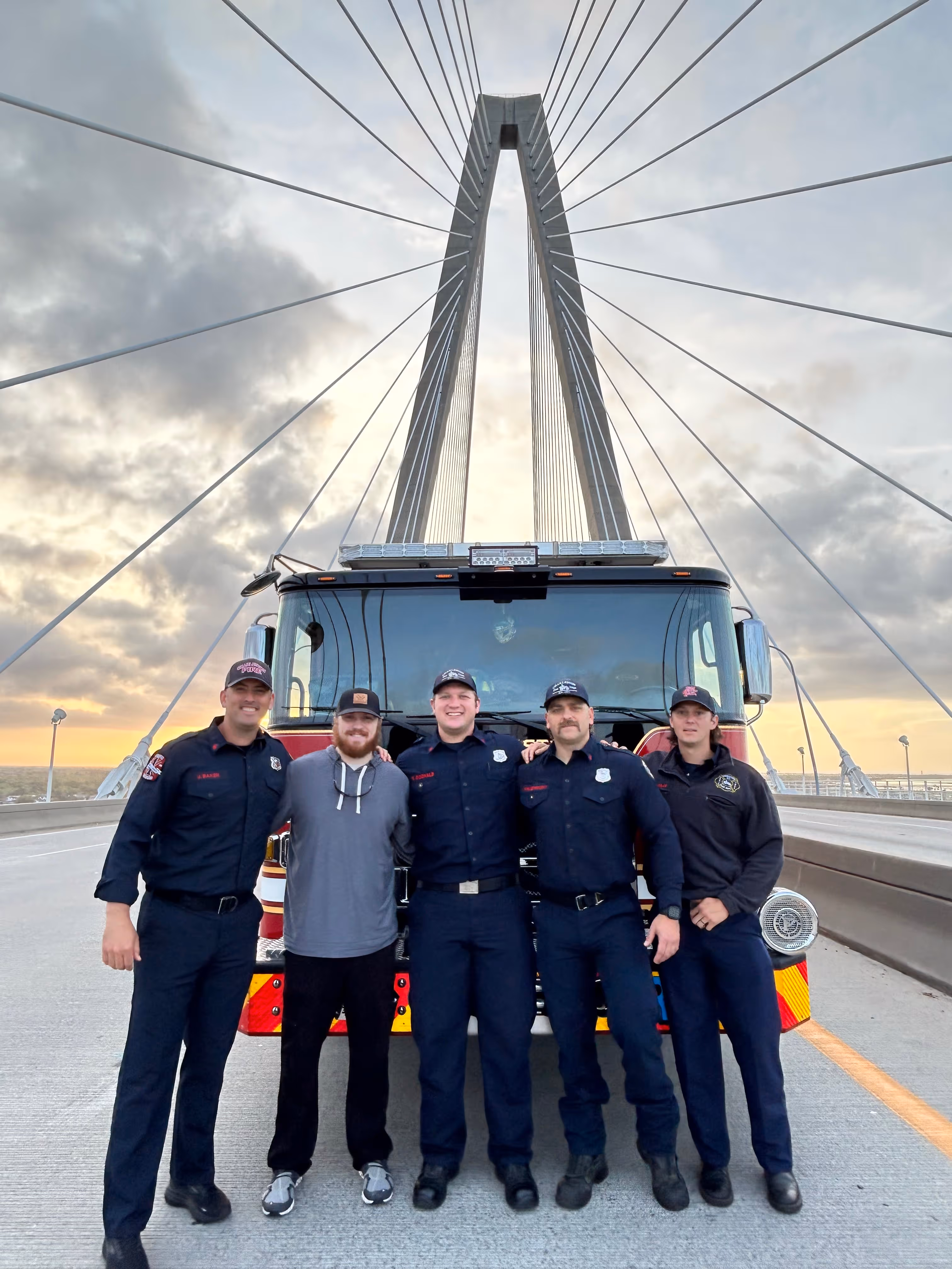 Charleston’s firefighters members in a group photo