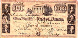 Promissory note - 2nd Bank of US $1000