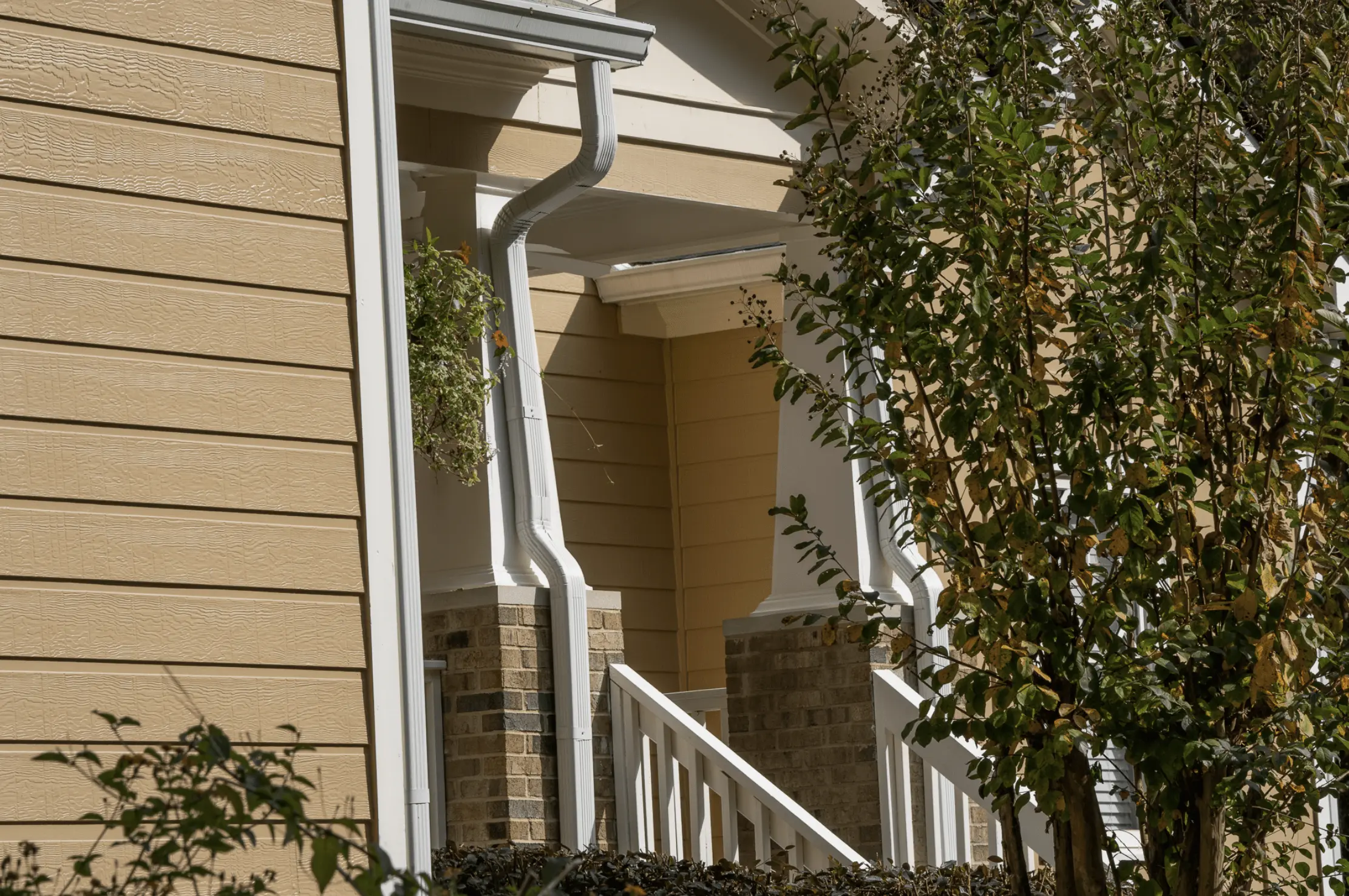 close up of a Spectra gutter downspout
