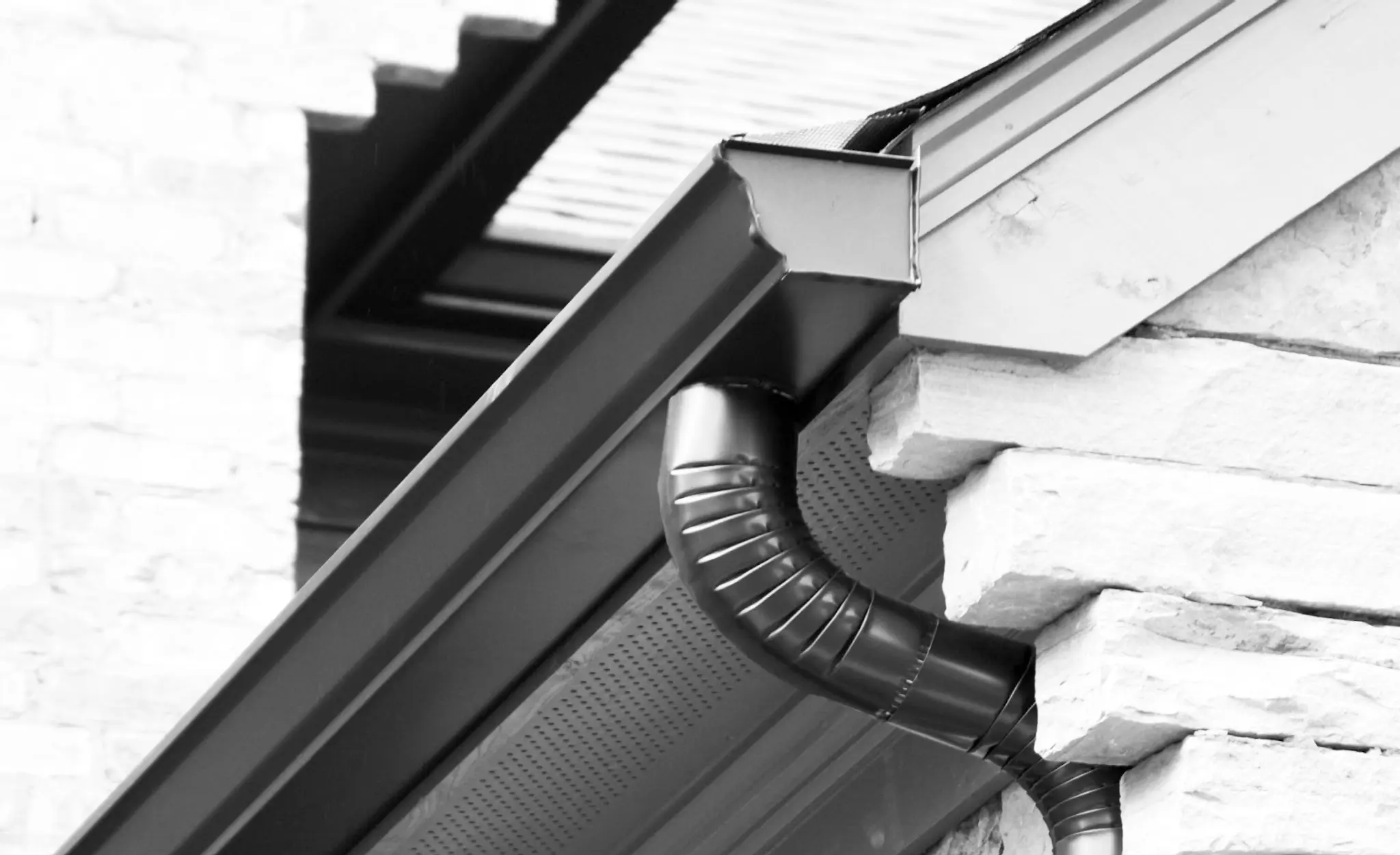 k-style gutter attached to a house