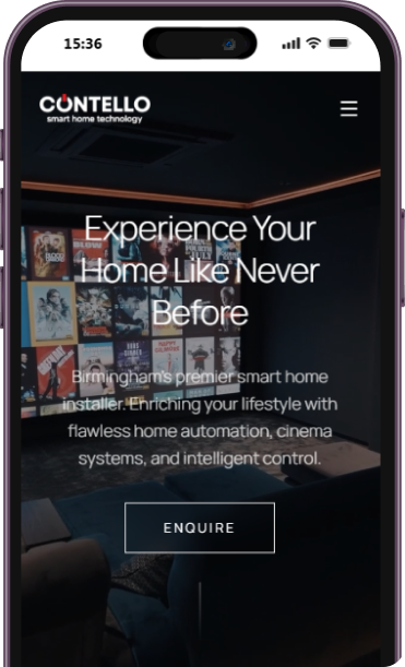 Halle property website shown on a mobile phone