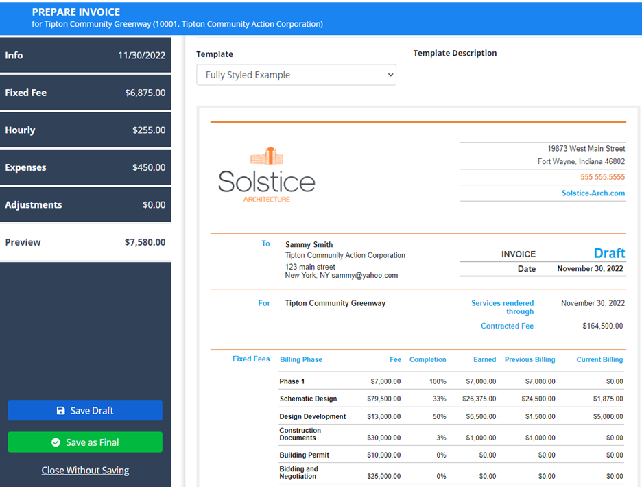 2022 Invoicing Redesign