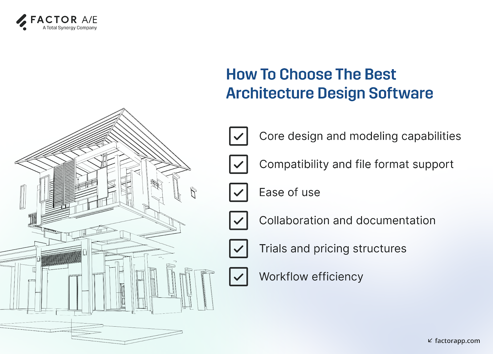 6 aspects to consider when selecting the best architectural design software