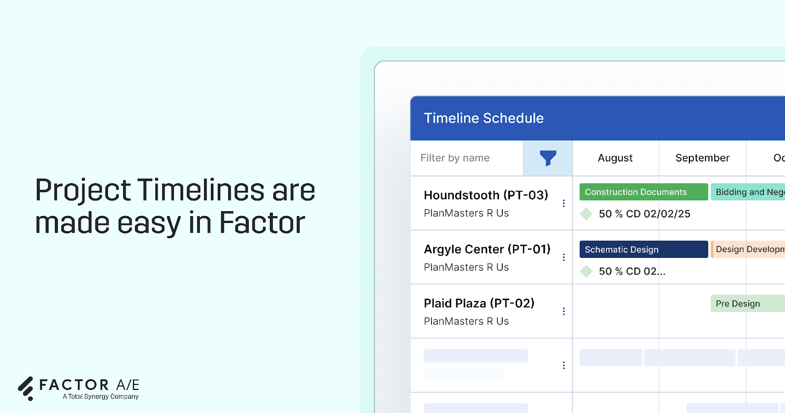 Infographic showing four key factors to look out for when choosing software for an architecture firm