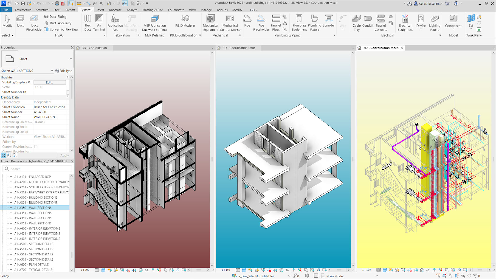 Screenshot of BIM in Revit
