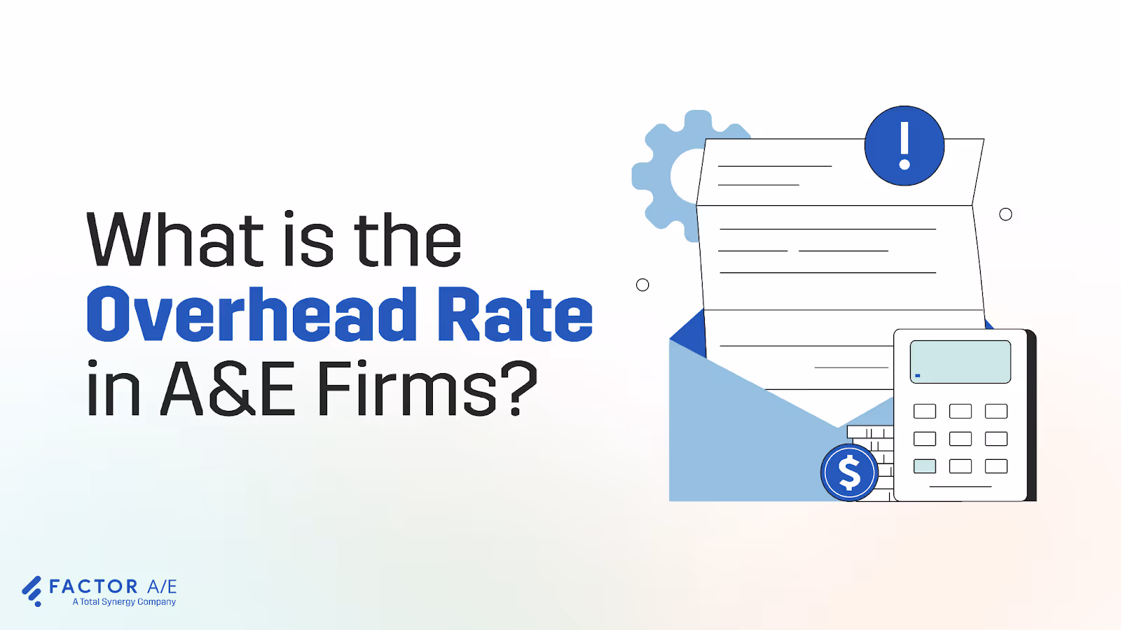 Section banner illustrating an overhead rate calculation in A&E firms
