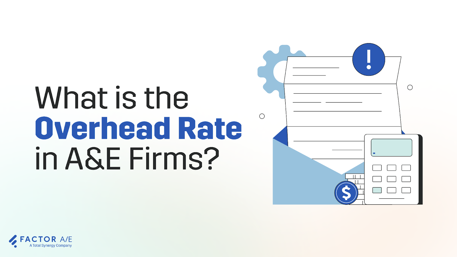 Section banner illustrating an overhead rate calculation in A&E firms