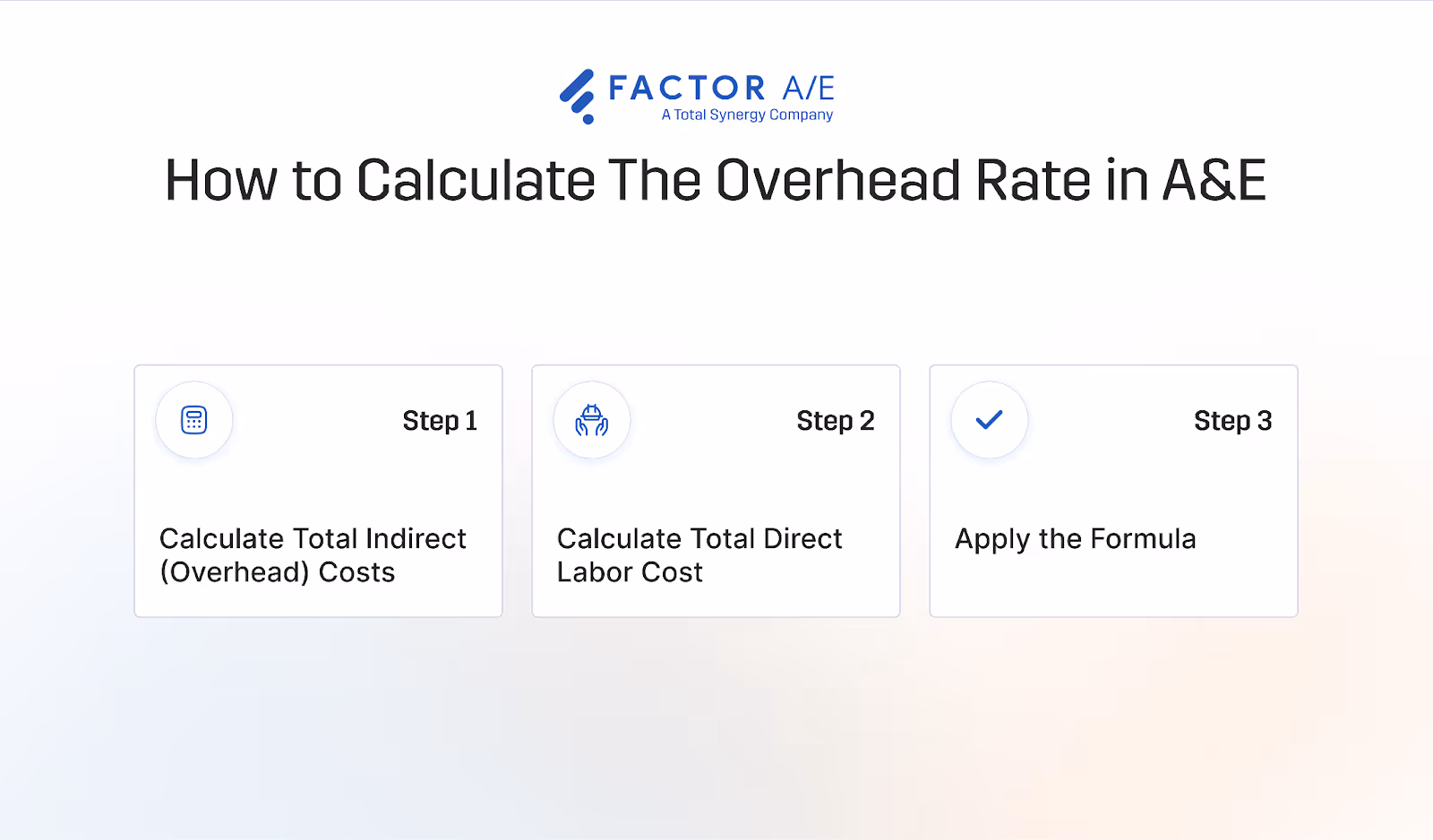 Step-by-step guide and formula to calculate the overhead rate for A&E