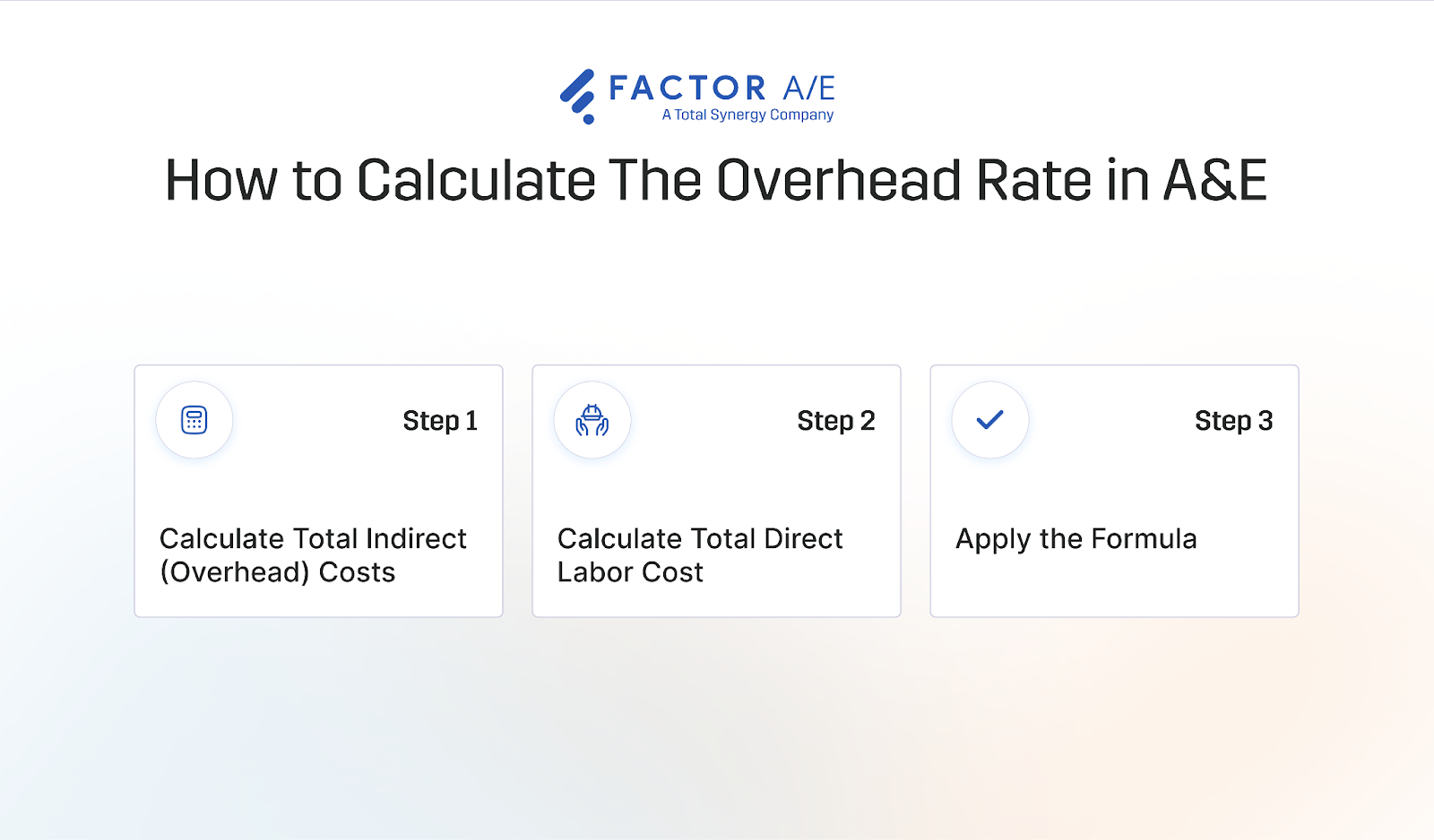 Step-by-step guide and formula to calculate the overhead rate for A&E