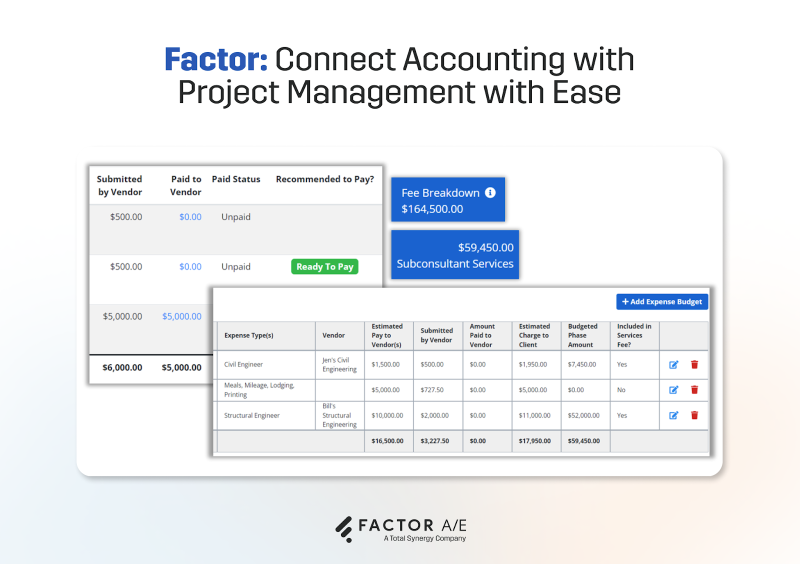 Factor is a purpose-built architecture accounting software