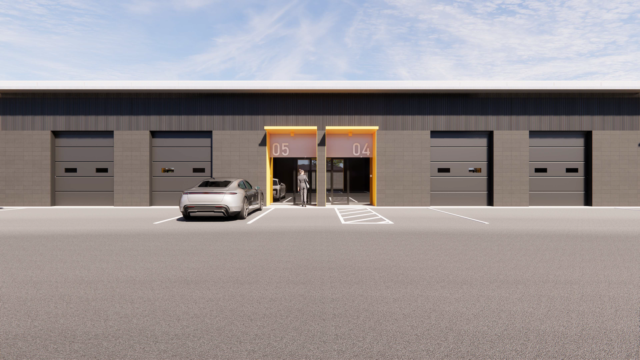 Portis industrial building rendering