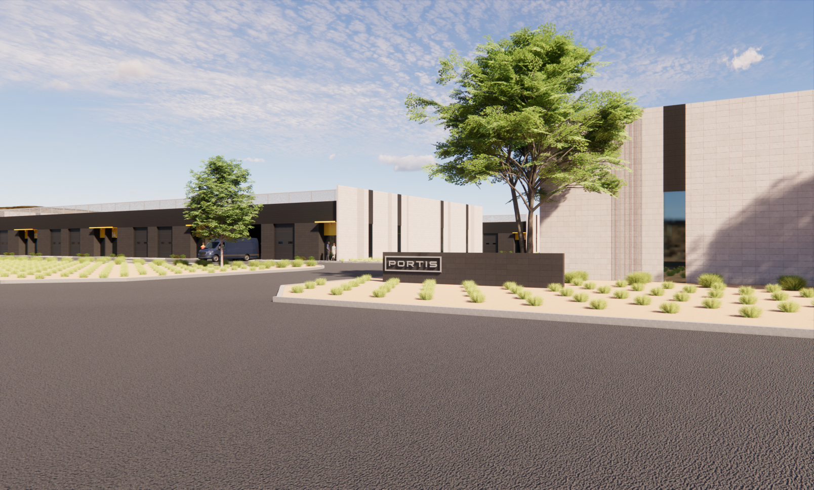 Portis industrial building rendering