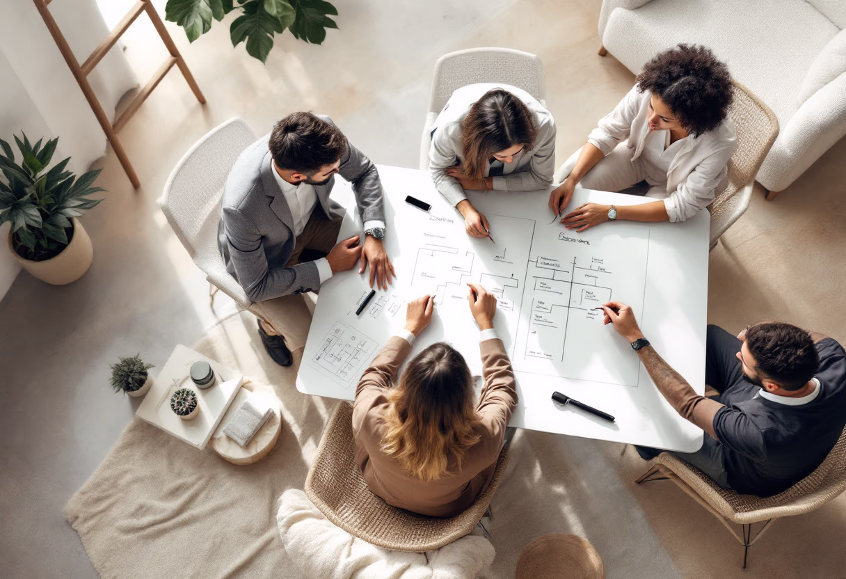 image of a teambuilding activity (for a consulting firm)