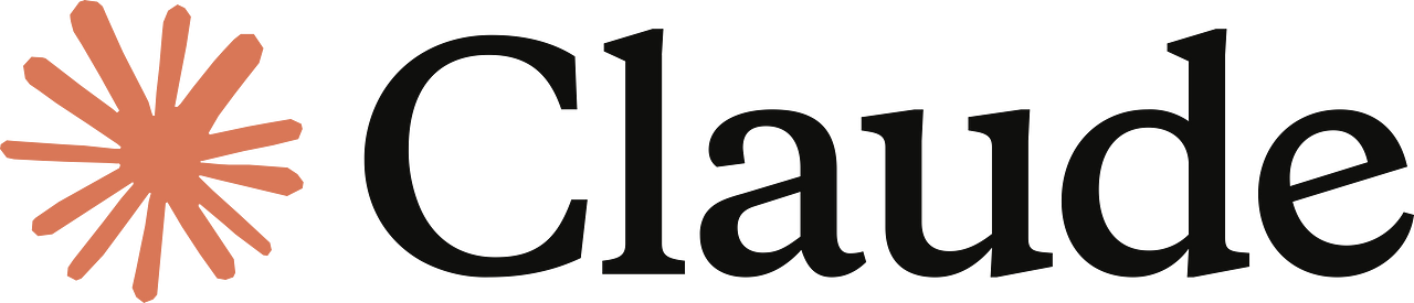 Logo Claude avec un astérisque orange stylisé à gauche du texte.