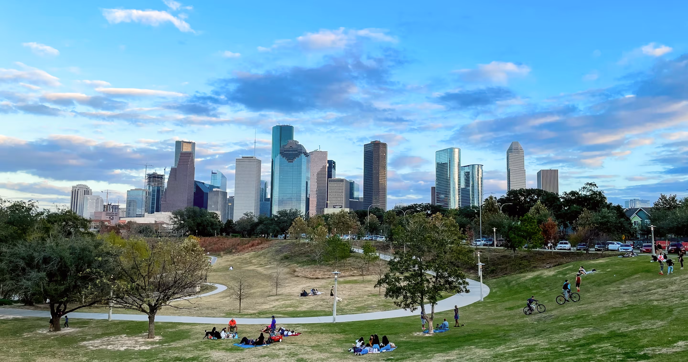An image overlooking the skyline of Houston, Texas.