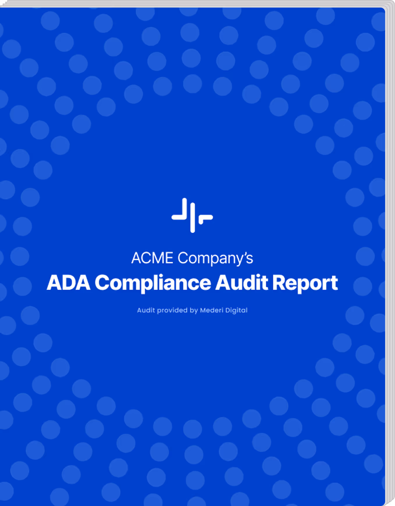 ADA compliance audit report cover
