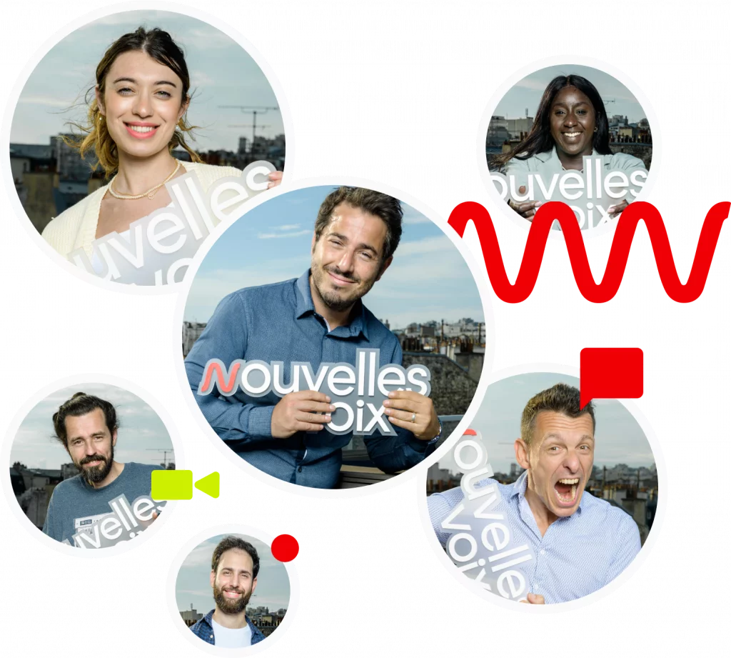 Portraits des comédiens voix-off de Nouvelles Voix, cas client de prospection B2B