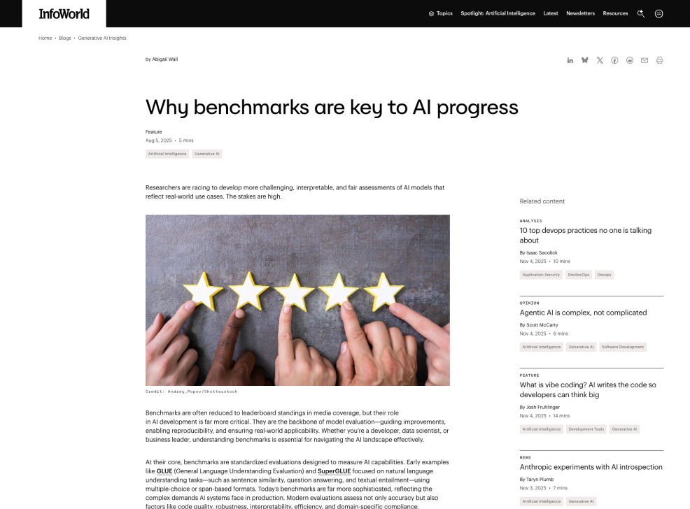 Why benchmarks are key to AI progress