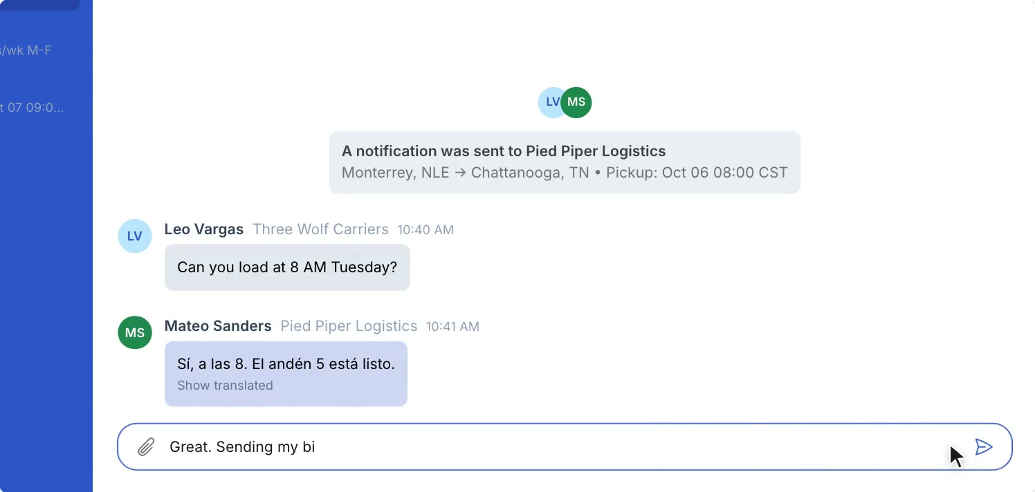 Chat before you bid: product clip