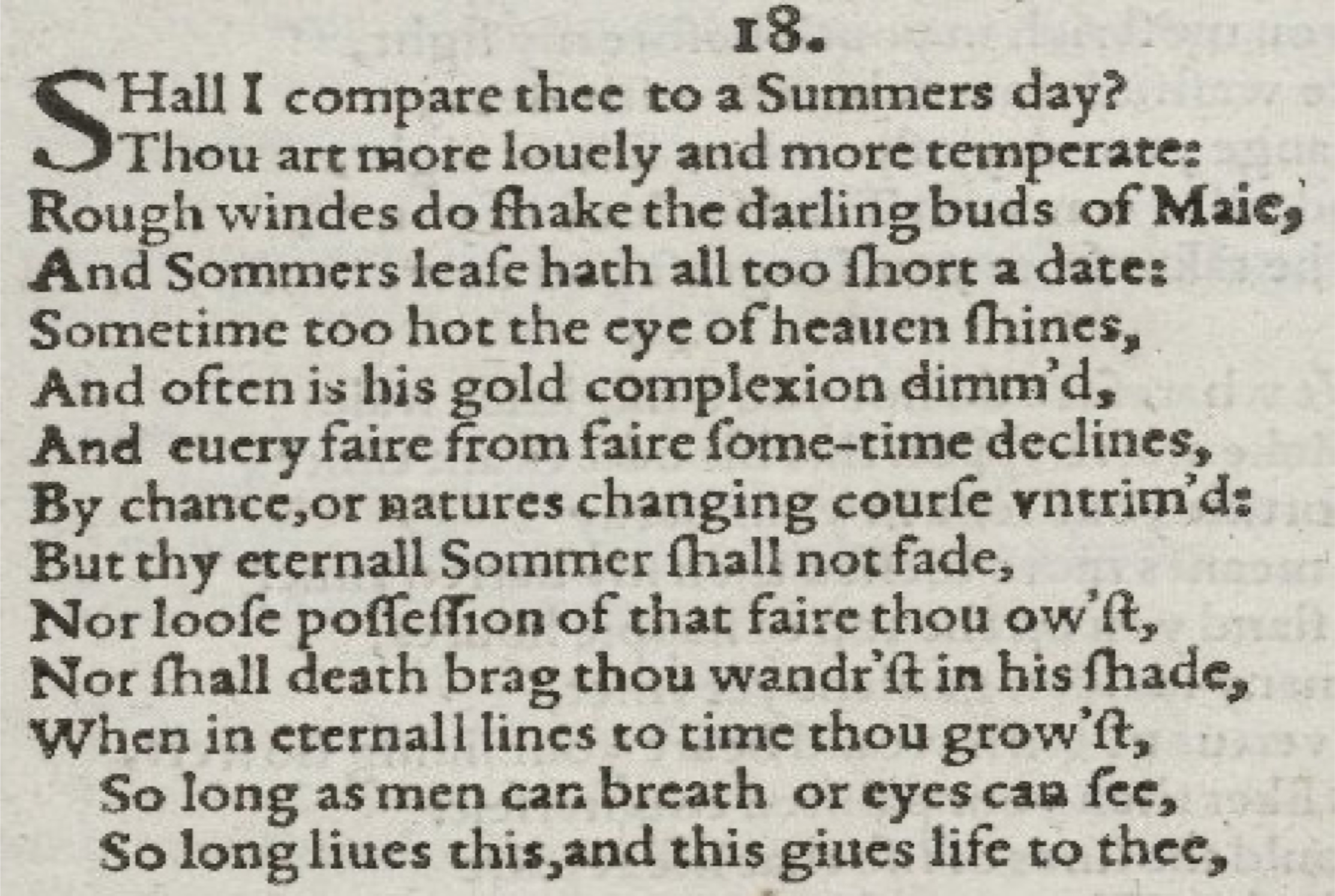 Shakespeare's sonnet 18