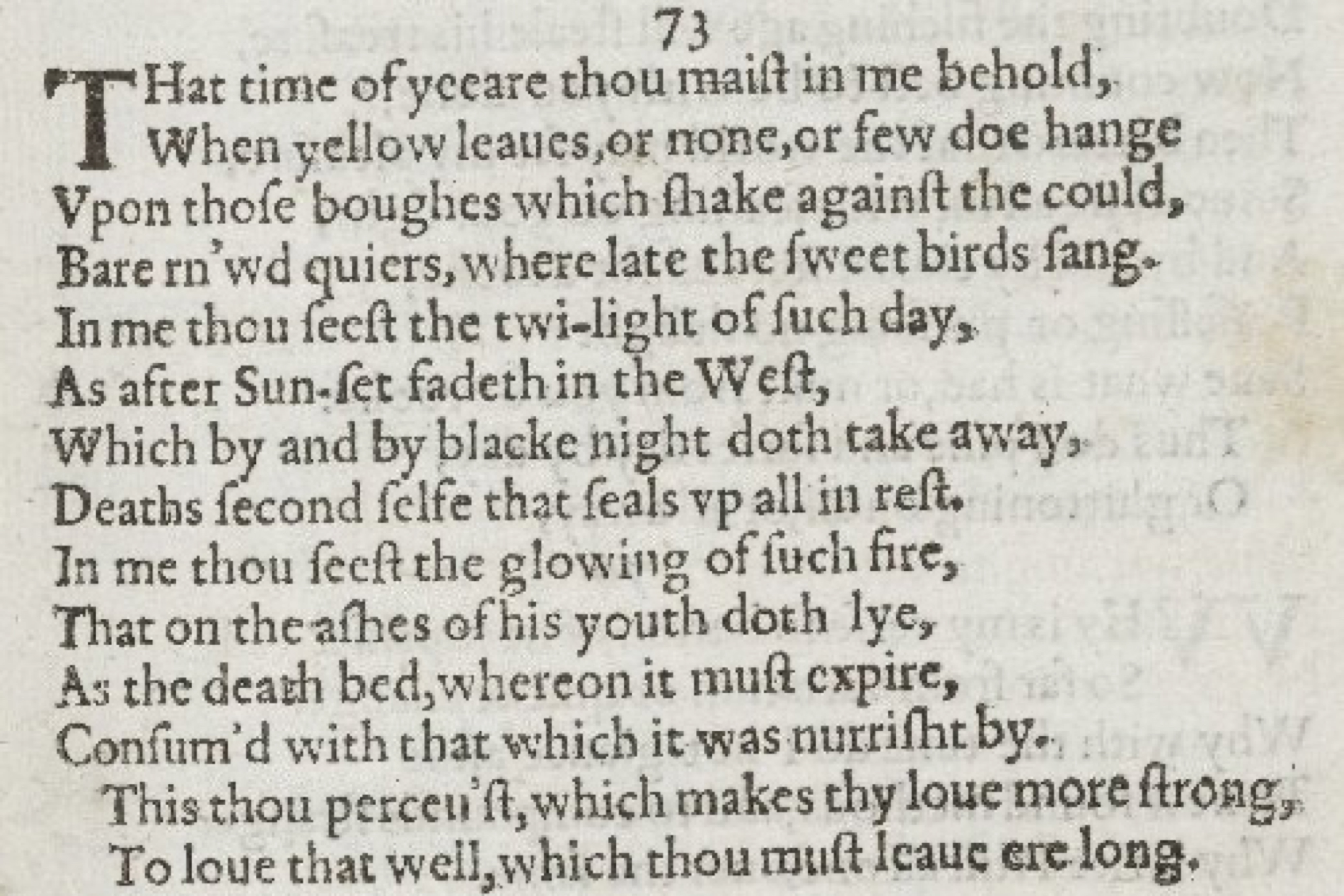 Shakespeare's sonnet 73