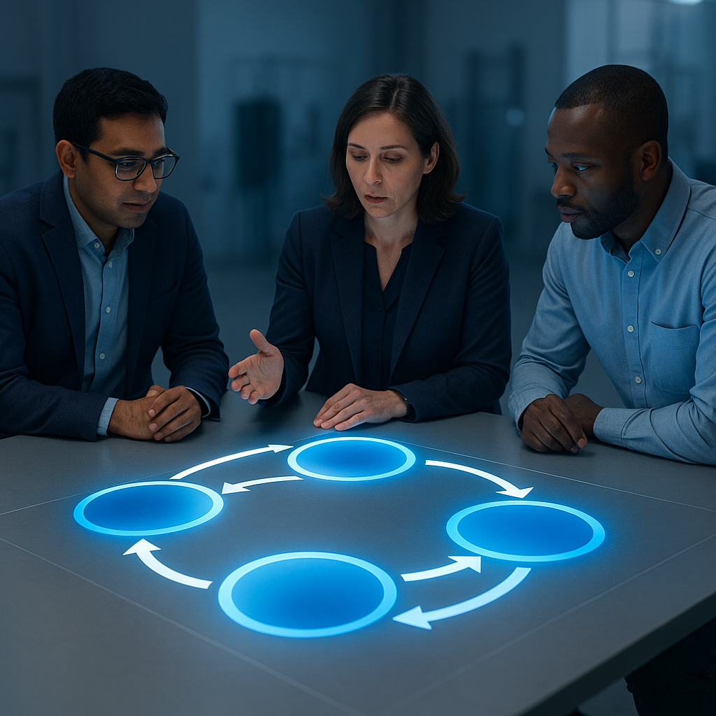 futuristic classroom setting