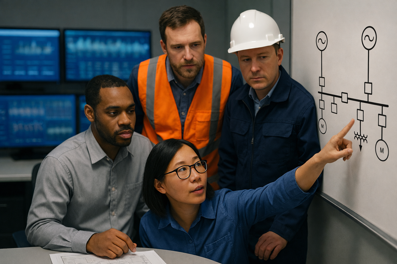 futuristic classroom setting