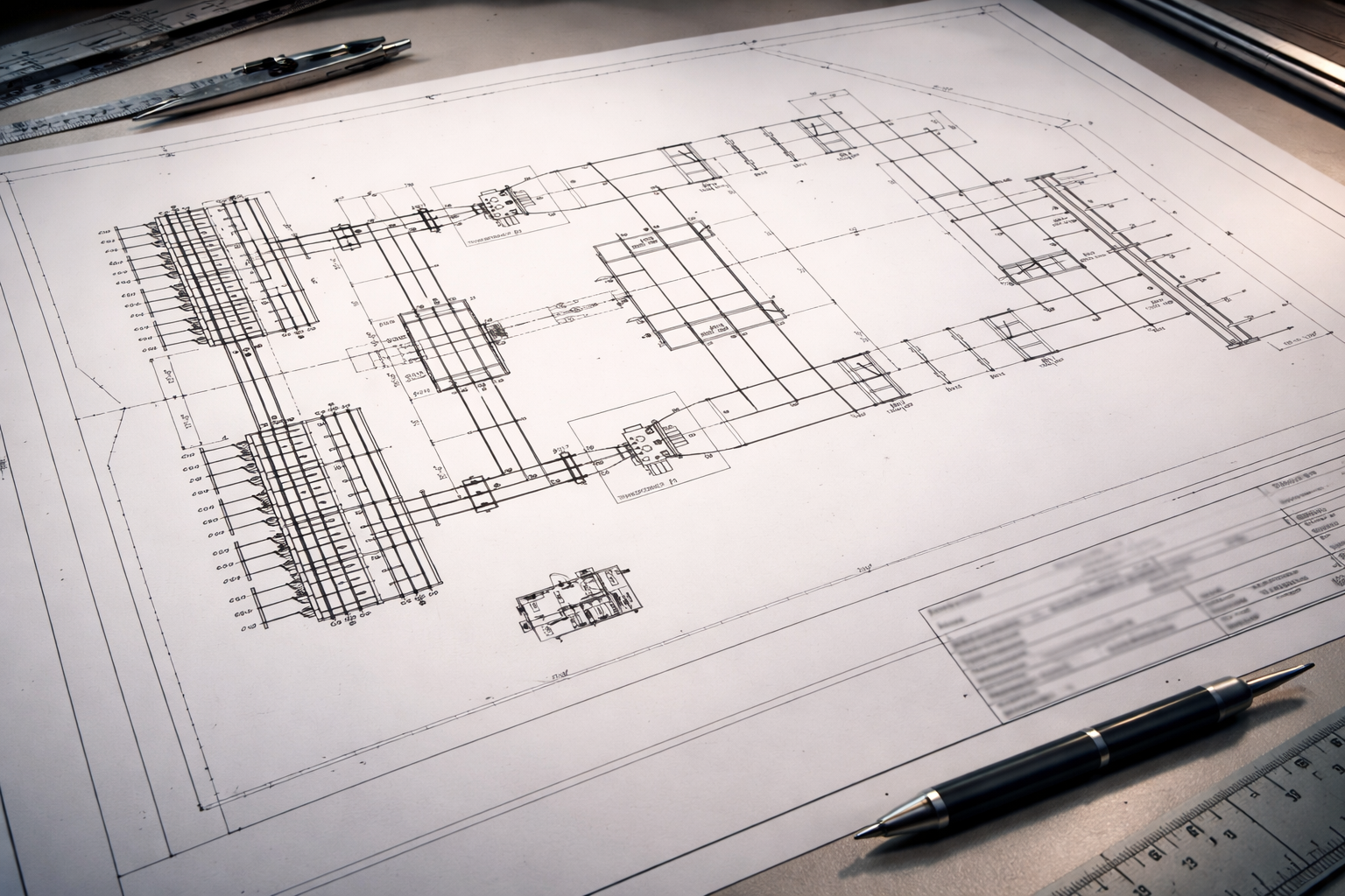 [background image] image of plumbing blueprints (for a plumbing service)