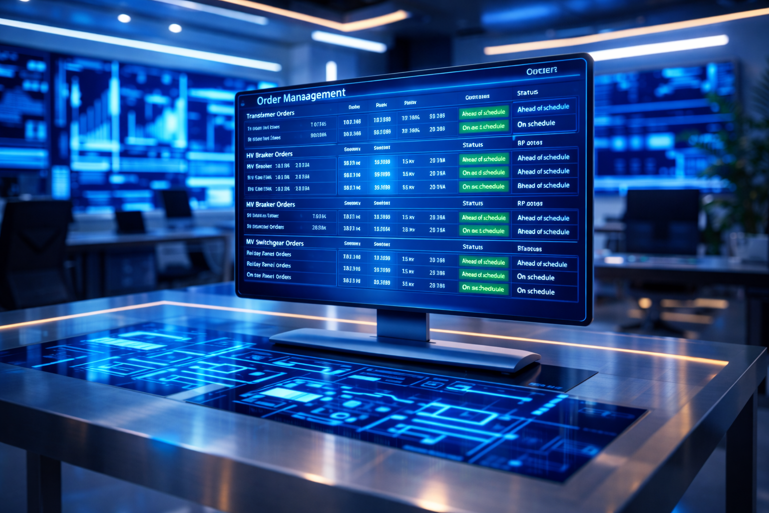 futuristic classroom setting