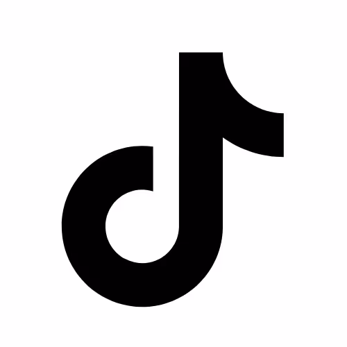 TikTok app logo consisting of a black musical note symbol.