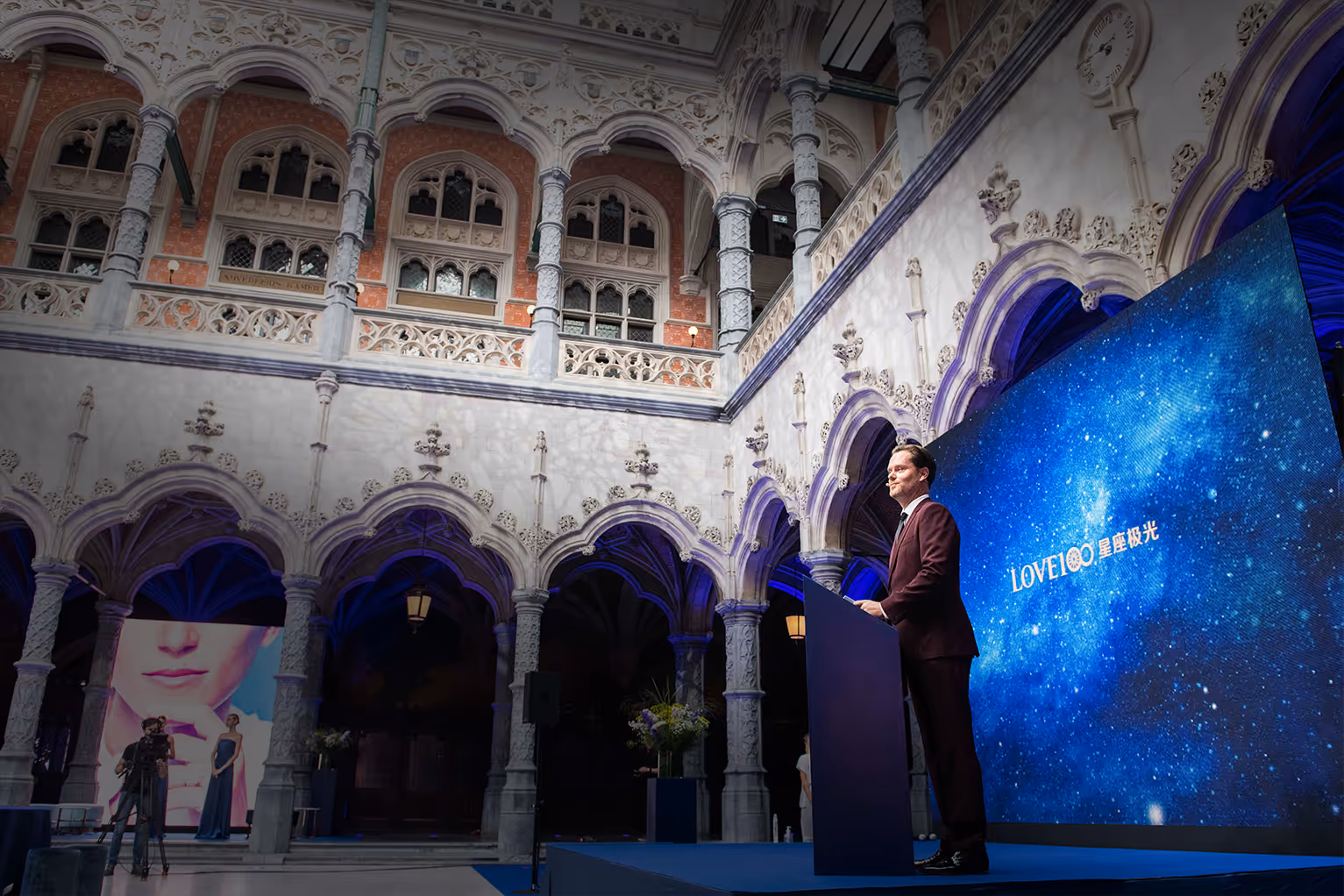 Tanguy giving a speech