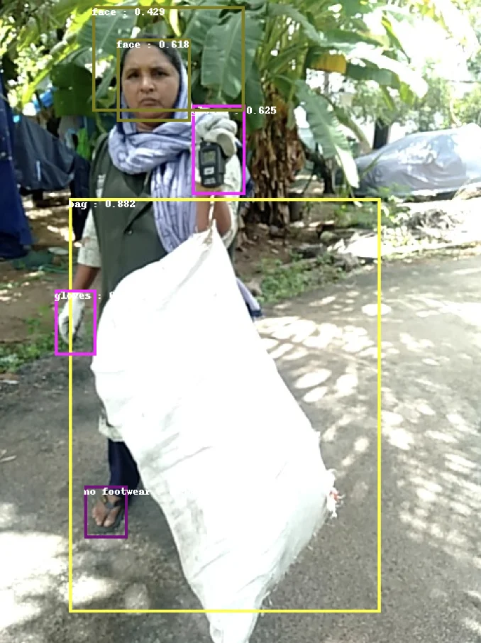 An image of the AI points collected by the CleanHub software.