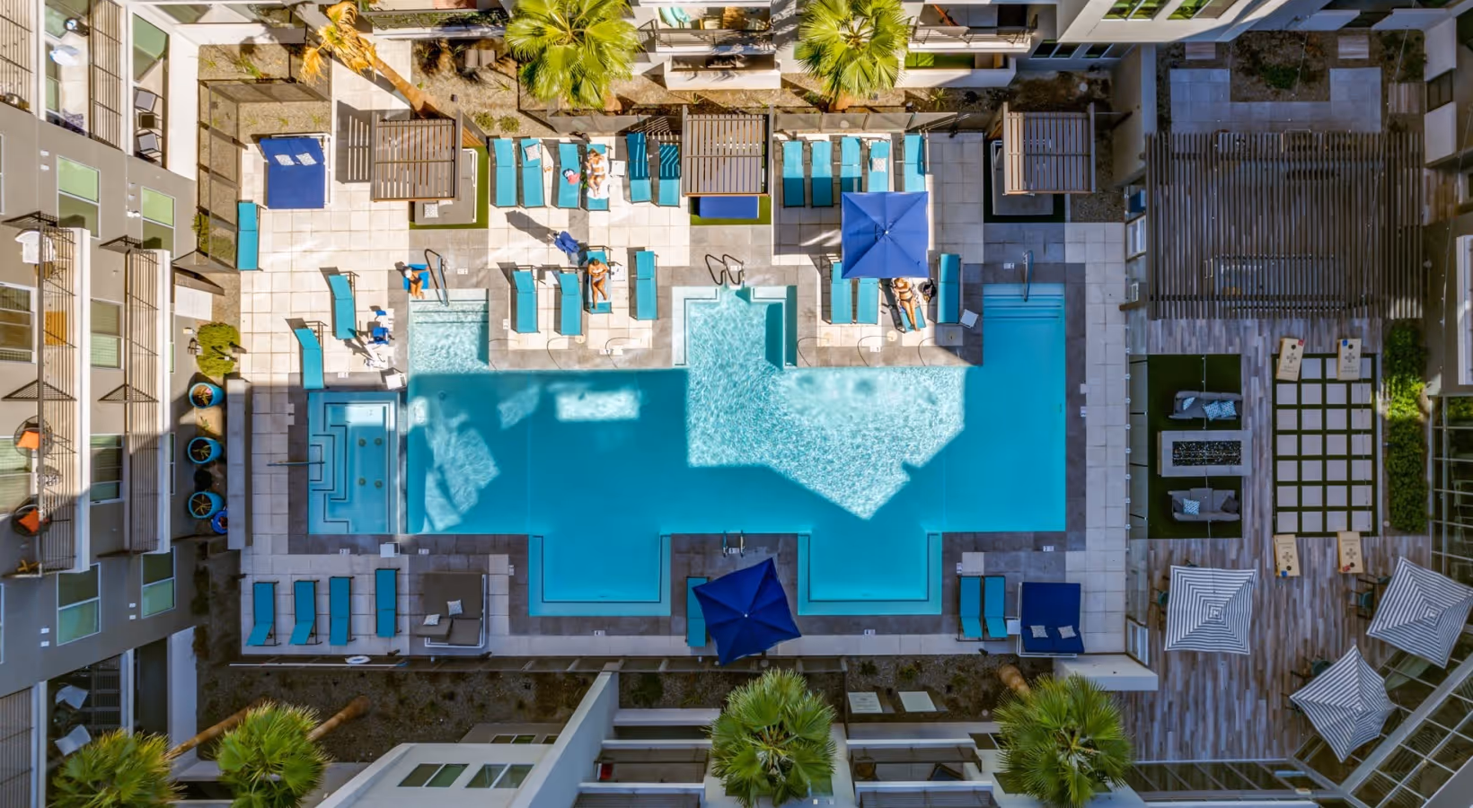 Aerial swimming pool